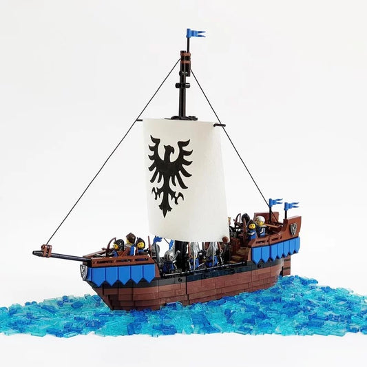 MOC-79227-Black Snake - Medieval Gear Ship Bricks