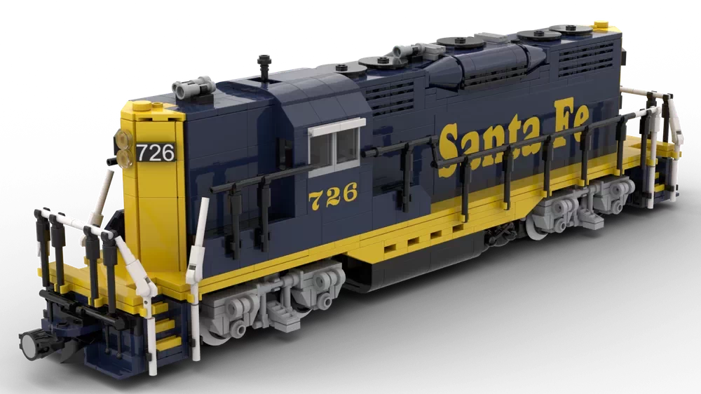 Compatible with MOC-79701 Santa Fe GP9 train series assembled toy model children's gift ornaments