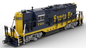 Compatible with MOC-79701 Santa Fe GP9 train series assembled toy model children's gift ornaments