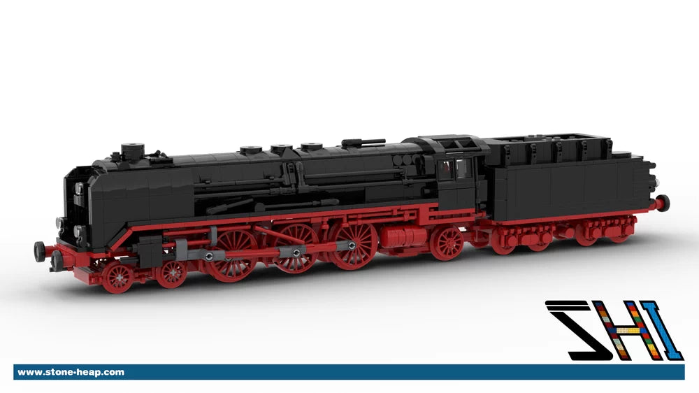 MOC-81348 steam train assembled railway building blocks train locomotive puzzle model ornaments