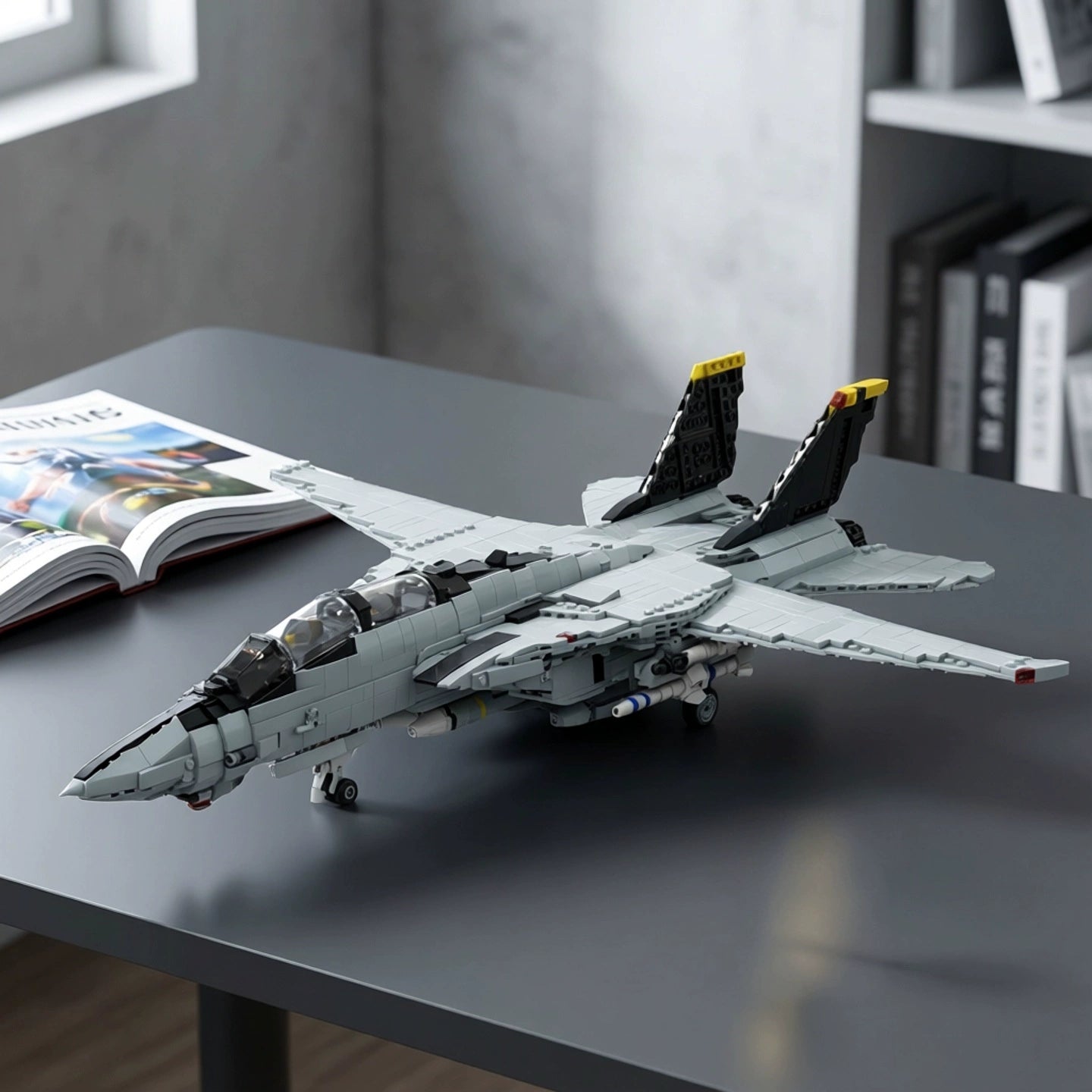 MOC-82377 U.S. Navy F14 Tomcat Airborne Heavy Fighter Building Block Model Ornament