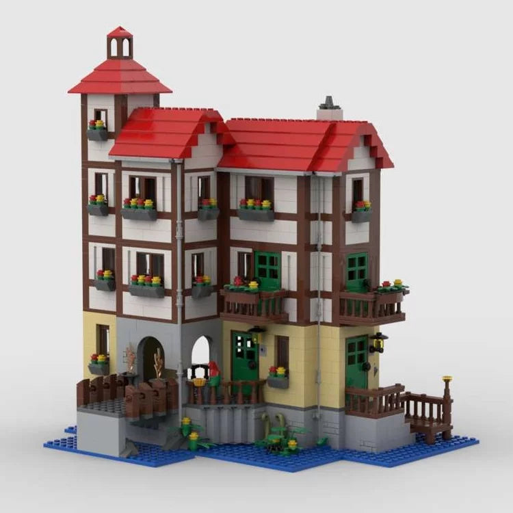 Half-timbered hunting cabin MOC-86627 building blocks