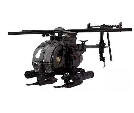 MOC-88275 assembled building blocks mh6 bird helicopter reconnaissance assault educational toy model