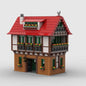 MOC-91905 Farmhouse-style building-half-timbered farmhouse model