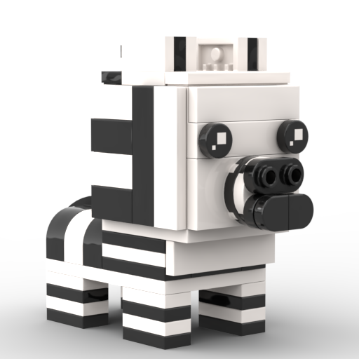 Zoo BrickHeadz Size Collection - MOC Cube Animal Bricks