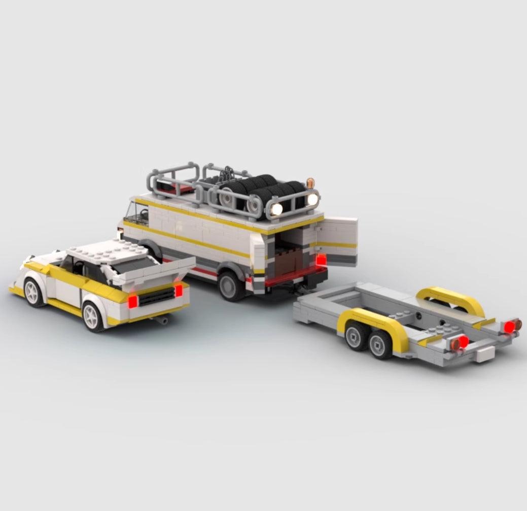 MOC-64892 AUDI S1 Quattro + E2 transporter  1985 Audi Sport Quattro Rally