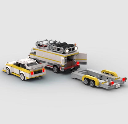 MOC-64892 AUDI S1 Quattro + E2 transporter  1985 Audi Sport Quattro Rally
