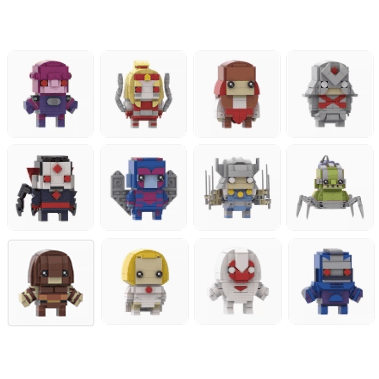 MOC Custom Marvel X-Men Brotherhood of Mutants BrickHeadz 2