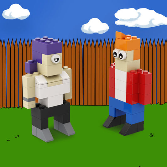 MOC-156603 Leela &amp; Fry - Futurama - Season 7 Episode 1 &quot Rebirth&quot