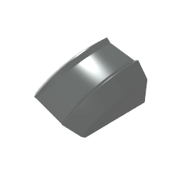 GDS-1015 - Slope Curved 2 x 2 with Lip, No Studs