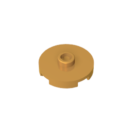 GDS-1041 - Plate Special Round 2 x 2 with Center Stud (Jumper Plate)
