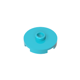 GDS-1041 - Plate Special Round 2 x 2 with Center Stud (Jumper Plate)