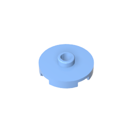 GDS-1041 - Plate Special Round 2 x 2 with Center Stud (Jumper Plate)