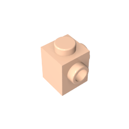 GDS-1046 - Brick Special 1 x 1 with Studs on 2 Adjacent Sides