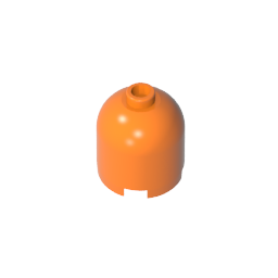 GDS-1049 - Brick Round 2 x 2 x 1 2/3 Dome Top [Undetermined Stud]