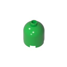 GDS-1049 - Brick Round 2 x 2 x 1 2/3 Dome Top [Undetermined Stud]