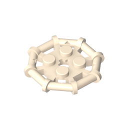 GDS-1075 - Plate Special 2 x 2 with Bar Frame Octagonal, Reinforced, Completely Round Studs