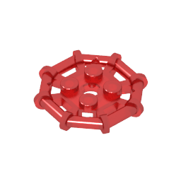 GDS-1075 - Plate Special 2 x 2 with Bar Frame Octagonal, Reinforced, Completely Round Studs