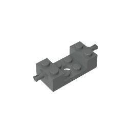 GDS-1081 - Brick Special 2 x 4 with Wheels Holder, Single Slit with 2 x 2 Cutout