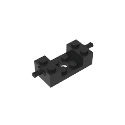 GDS-1081 - Brick Special 2 x 4 with Wheels Holder, Single Slit with 2 x 2 Cutout