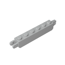 GDS-1083 - Hinge Brick 1 x 6 Locking with 1 Finger Vertical End and 2 Fingers Vertical End, 9 Teeth