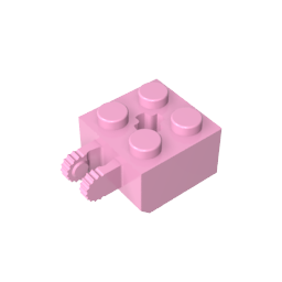 GDS-1085 - Hinge Brick 2 x 2 Locking with 2 Fingers Vertical and Axle Hole