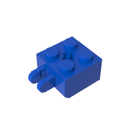 GDS-1085 - Hinge Brick 2 x 2 Locking with 2 Fingers Vertical and Axle Hole