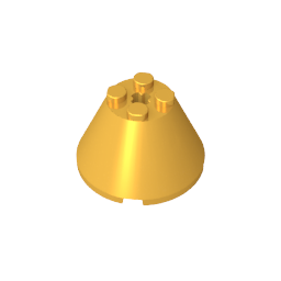 GDS-1086 - Cone 4 x 4 x 2 with Axle Hole [Plain]
