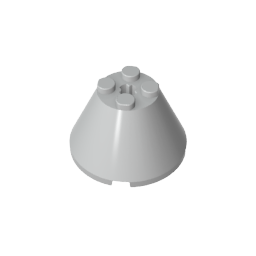 GDS-1086 - Cone 4 x 4 x 2 with Axle Hole [Plain]