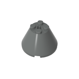 GDS-1086 - Cone 4 x 4 x 2 with Axle Hole [Plain]