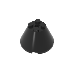GDS-1086 - Cone 4 x 4 x 2 with Axle Hole [Plain]