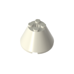 GDS-1086 - Cone 4 x 4 x 2 with Axle Hole [Plain]