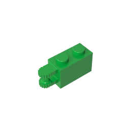 GDS-1094 - Hinge Brick 1 x 2 Locking with 2 Fingers Horizontal End, 9 Teeth