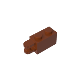 GDS-1094 - Hinge Brick 1 x 2 Locking with 2 Fingers Horizontal End, 9 Teeth
