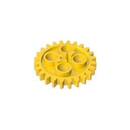 GDS-1098 - Technic Gear 24 Tooth [Old Style - Three axle holes]