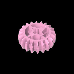 GDS-1103 - Technic Gear 20 Tooth Double Bevel with Axle Hole Type 1 [+ Opening]