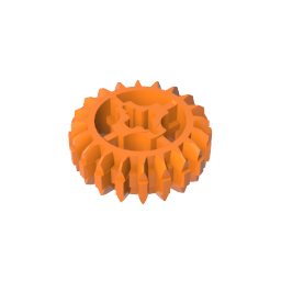 GDS-1103 - Technic Gear 20 Tooth Double Bevel with Axle Hole Type 1 [+ Opening]