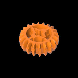 GDS-1103 - Technic Gear 20 Tooth Double Bevel with Axle Hole Type 1 [+ Opening]