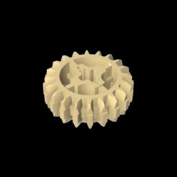 GDS-1103 - Technic Gear 20 Tooth Double Bevel with Axle Hole Type 1 [+ Opening]