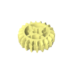 GDS-1103 - Technic Gear 20 Tooth Double Bevel with Axle Hole Type 1 [+ Opening]