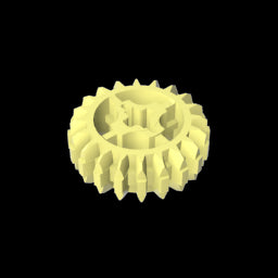 GDS-1103 - Technic Gear 20 Tooth Double Bevel with Axle Hole Type 1 [+ Opening]