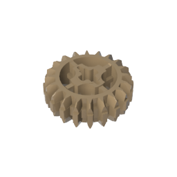 GDS-1103 - Technic Gear 20 Tooth Double Bevel with Axle Hole Type 1 [+ Opening]