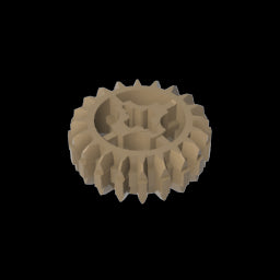 GDS-1103 - Technic Gear 20 Tooth Double Bevel with Axle Hole Type 1 [+ Opening]