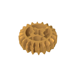 GDS-1103 - Technic Gear 20 Tooth Double Bevel with Axle Hole Type 1 [+ Opening]