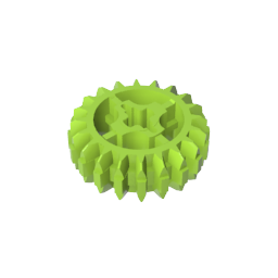 GDS-1103 - Technic Gear 20 Tooth Double Bevel with Axle Hole Type 1 [+ Opening]
