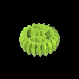 GDS-1103 - Technic Gear 20 Tooth Double Bevel with Axle Hole Type 1 [+ Opening]