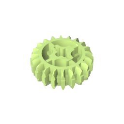 GDS-1103 - Technic Gear 20 Tooth Double Bevel with Axle Hole Type 1 [+ Opening]