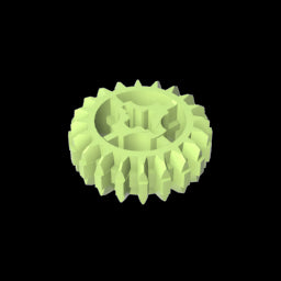GDS-1103 - Technic Gear 20 Tooth Double Bevel with Axle Hole Type 1 [+ Opening]