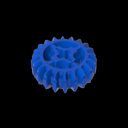 GDS-1103 - Technic Gear 20 Tooth Double Bevel with Axle Hole Type 1 [+ Opening]