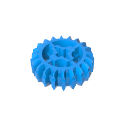 GDS-1103 - Technic Gear 20 Tooth Double Bevel with Axle Hole Type 1 [+ Opening]